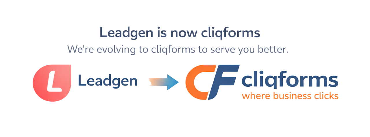 LeadgenApp to CliqForms - Brand Evolution